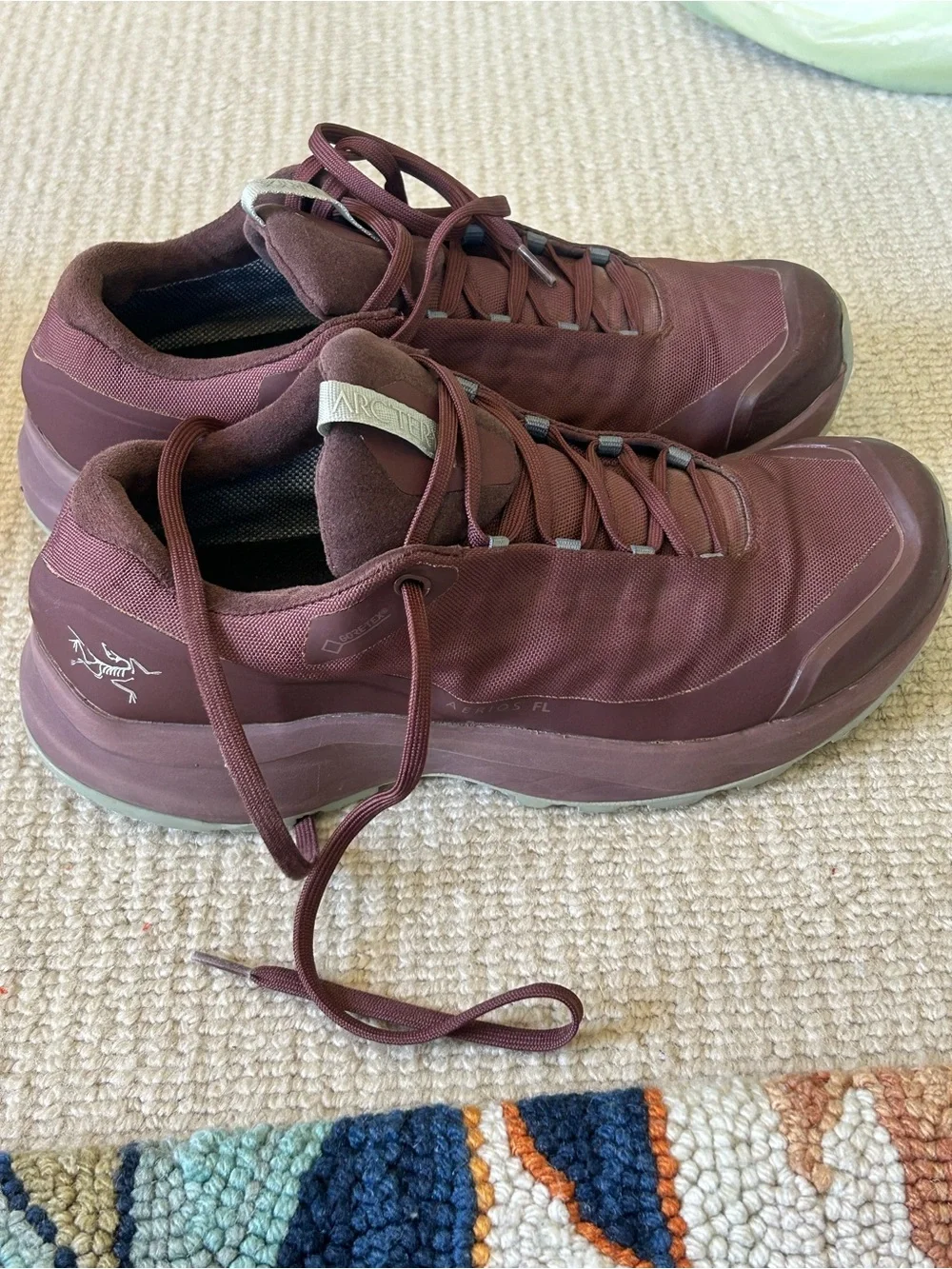 Arc'teryx Men's Maroon Low-Profile Trail Sneakers